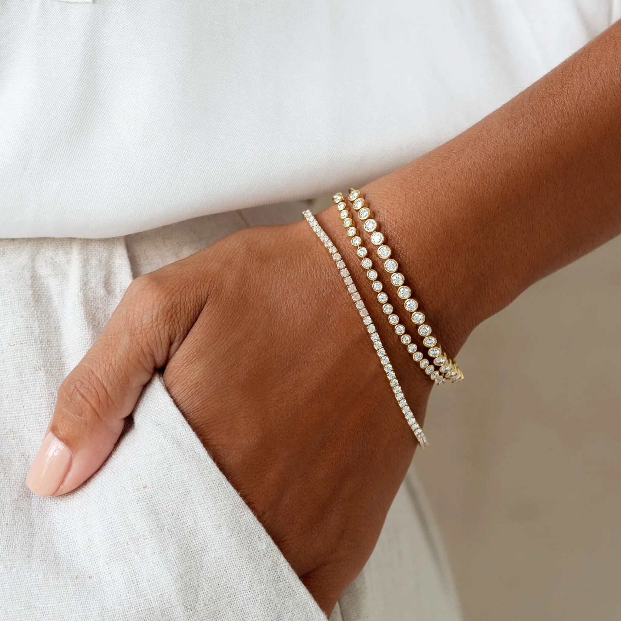 Diamond Tennis Bracelet 14k Yellow Gold (3.0 ct tw, 7 inches)