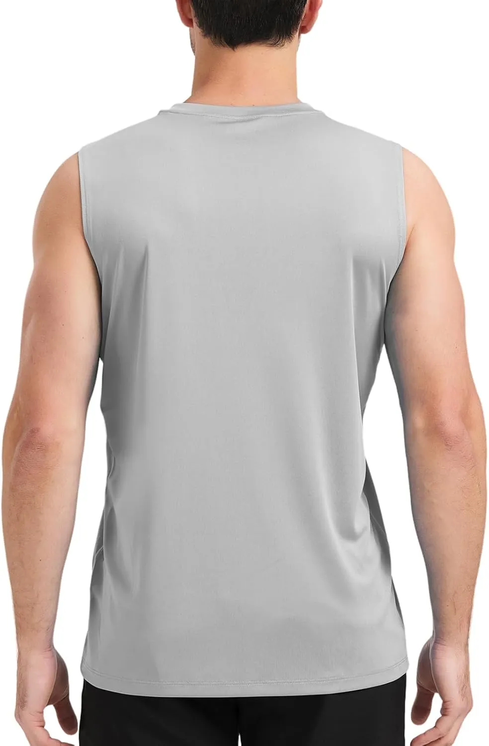 Men's Sleeveless UPF 50  Swim Shirts Quick Dry Workout Tank Top UV Protection Running Gym Muscle T Shirts