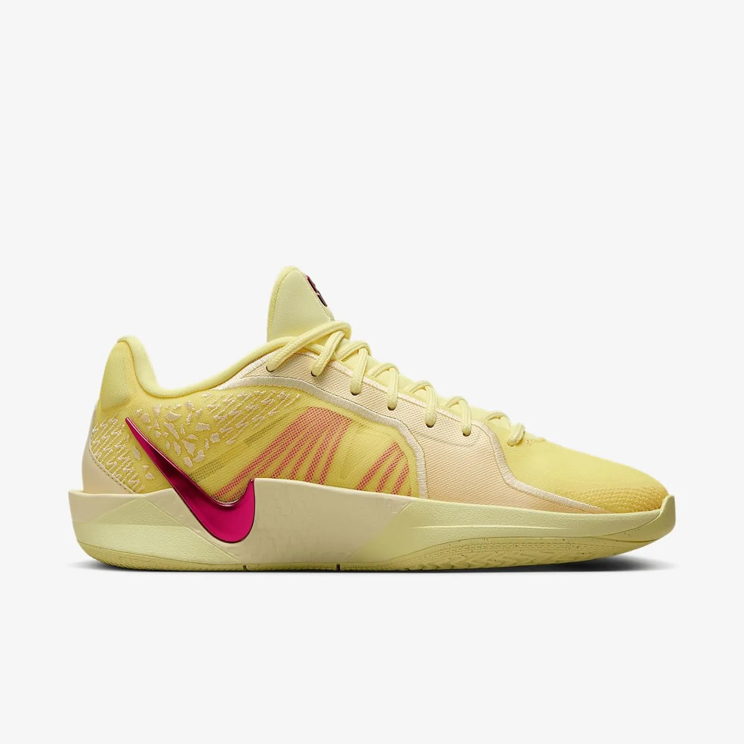 Sabrina 2 Basketball Shoes (FQ2174-800, Citron Tint/Alabaster/Laser Fuchsia/Royal Pulse)