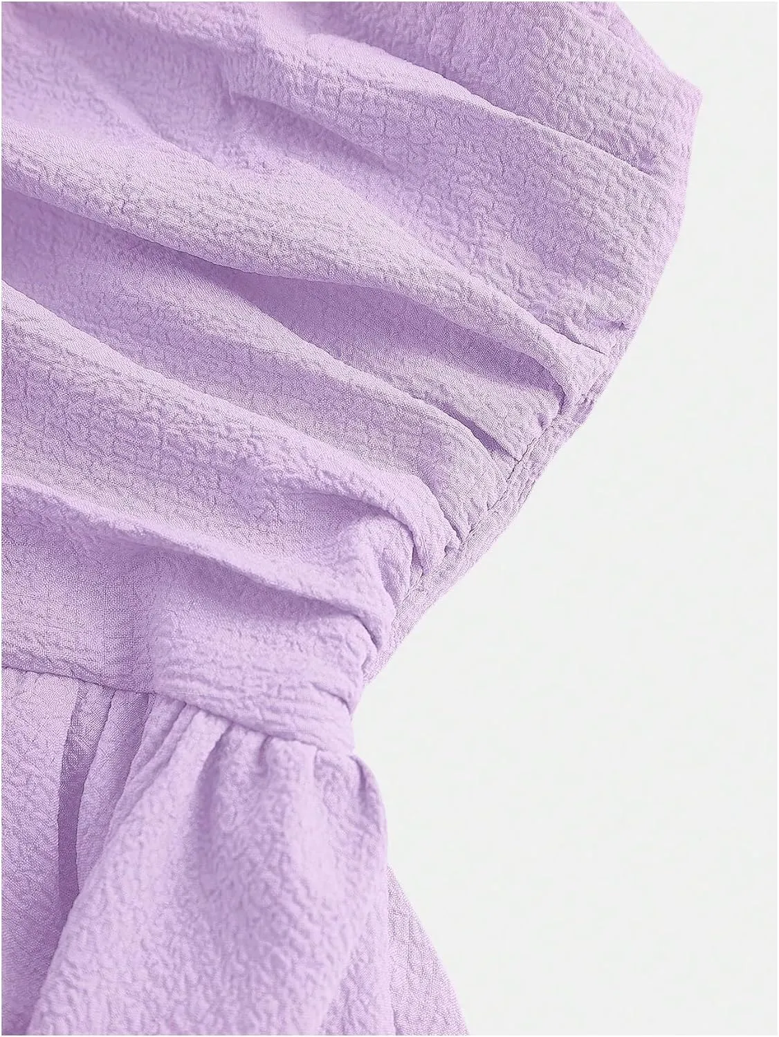 SHENHE Girl's Smocked Ruched A Line Swing Dress Layered Tie Shoulder Flowy Cami Dress